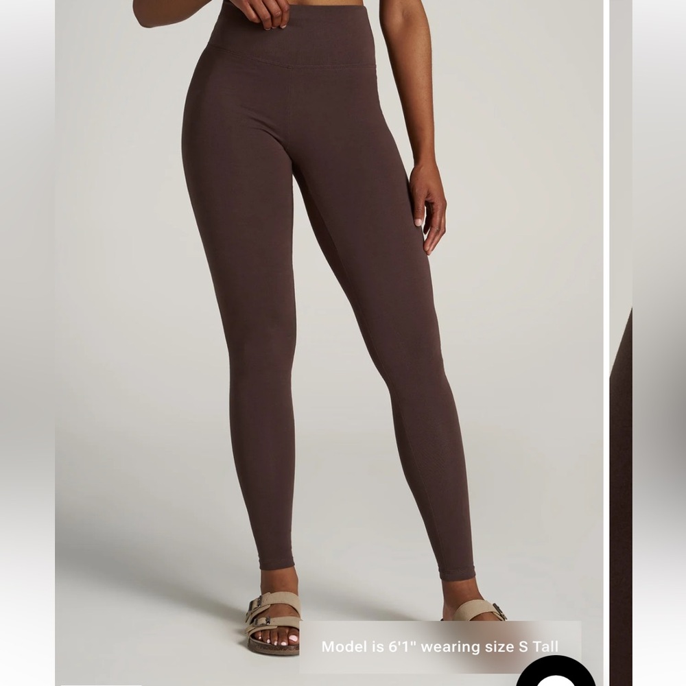 American Tall chocolate brown cotton leggings extra small tall